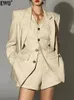 EWQ Party Threepiece Sets Hollow Out Vest Single -Breaded Blazershigh Shorts Fashion 2023 Spring Autumn Suits 1086 240412