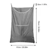 Laundry Bags Back Of Door Clothes Hamper Space-Saving Accessories With 2 Hooks Floating Bag For Bathroom