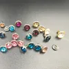 100Sets 6/8mm Crystals Rhinestone Rivets Diamond Studs For Leathercraft DIY Rivets for Leather