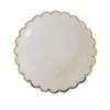 Elegant wegwerp servies tabel wit bord papieren cup tafelkleed