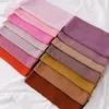 Roupas étnicas msl256 110x110cm Headwrap Head Chiffon Square Sconhab Hijabs muçulmanos Mulheres subscarf Moda casual Look Plain Color Tudung