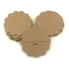 Etiqueta de embalagem de 100pcs Brown kraft tags de papel diy scallop star natal rótulo de casamento presente de decoração tag gyh