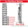 For Surface Pro 3 4 5 6 7 GO1 GO2 Book 1 2 3 Book2 Book3 13,5 15 pouces avant adhésif LCD Affichage Sticker Pro4 Pro5 Pro7