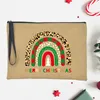 Buon Natale Clutch Borse per donne con cerniera con cerniera Casa di trucco cosmetico Stampato sacca da viaggio da viaggio Organizzatore Organizzatore di Natale Miglior regalo