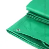 Personalizar tamaño de 0.32 mm verde PE impermeable cubierta de lona solar lona impermeable