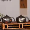 200ml 부티크 Yixing Purple Clay Teapot Raw Black Mud Xishi Teapot Zisha 필터 뷰티 케틀 홈 티 세트 액세서리