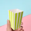 6/12pcs Rose Gold Popcorn Boxes Bags Kids Party Treat Boxes Wedding Birthday Decor Movie Supplies Popcorn Bag Party Supplies