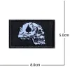 black and white skull pattern embroidery patch Hook Loop morale chapter personality creative Badge armband DIY backpack Sticker