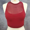 Camisoles Tanks Frauen sexy Tanktops Fishnet Hollow Out Sports Off Schulter Crop Top Female Outwear Stretch Comfort Casual Chic Weste