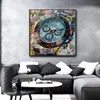 Graffiti astratti orologio arte tela dipinto di pittura orologio da parete poster arte e stampe Cuadros Design Home Design Immagine