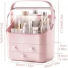 Boîtes de rangement Boîte cosmétique avec couvercle Organisateur de maquillage imperméable