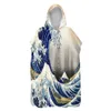 Summer Holiday Gift Microfiber Quick Dry Bath Towel Beach Surf Swim Changing Robe Poncho Wetsuit With Hood Home Soft Robe