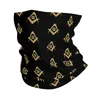 Écharbes Modèles franc-maçon Gold Black Compass Masonic Bandana Nec Gaiter imprimé BALACLAVAS FACE Écharpe Cycling Fishing