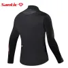 Vestes de cyclisme Santic Winter Usure Vestes décontractées Vestes à manches longues Vevets Vêtements de cyclisme au vent