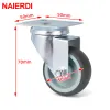 Naierdi 2inch Swivel Caster 4/8/12/16pcs TPR Roues en caoutchouc souple, robuste lourde, lanceur de plaque pour plate-forme de chariot