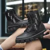 Boots New British Style Boots Men Mesh Summer Yuppie Ankle Boots Men 2023 Punk Street Style Shoes Sneakers Zipper Trendy Shoes Men