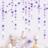 Фиолетовый белый день рождения свадьба детская свадебная вечеринка украшения бумажный круг любовь гирлянда лаванда висящая бумага в горошек