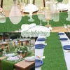 Fiori decorativi tavolo da erba artificiale corridori finto decorazione di muschio runner per feste di nozze
