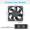 Cooling 2pcs/lot GDSTIME 70mm x 70mm x 25mm DC 12V 2Pin 7cm 7025 Computer CPU Cooler Cooling Axial Fan