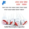 10pcs Dip stały kondensator elektrolityczny 25 V 35 V 50 V 63V 100V 10UF 47UF 100UF 220UF 270UF 330UF 470UF 560UF 680UF 820UF 1000UF