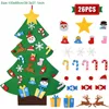 Crianças DIY Senti decorações de árvores de Natal para casa Navidad 2021 Presentes de ano novo Ornamentos de festa de natal Santa Tree de Natal Santa Claus