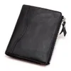 Designer plånbok lyxig toppkortshållare mini plånbok riktig kohud herrar plånbok mode casual kort mynt plånbok retro läder plånbok men plånbok