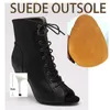 Chaussures de danse 2024 Fashion Femmes Talons Parti Peep Toe Boot Women's For Latin Dancing Street Stilettos sexy