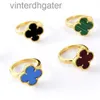 High Dead Vancefe Brand Designer Rings for Women Four Leaf Clover Ring Celebry Fashionable y Women High Version Senior Brand Logo Designer Jewelry