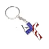 플래그 키 체인 USA Metal America US Key Chain Trump Keychains Keyring S Ring 0410