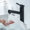 Aanraakbassin kraan zwart bronzen trek eruit badkamer bassin mixer kraan lot koude sensor badkamer tap smart touch bassin wastafel kranen