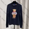 RL Designer Women Knits Bear Sweater S Polos Pullover Borduurwerk Mode gebreide truien Lange mouw Casual geprinte wol Katoen zachte unisex Men Hoodie 862