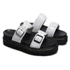 2024 designer platform sandals for women men gladiator sandal triple black white patent leather slides strap buckle zip slide mens womens sliders outdoor shoes