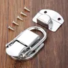 1set Vintage Metal Lock Hasp w/screw Latch Clasp Toggle Buckle Silver Bronze Jewelry Box Gift Case Furniture Hardware Suitcase