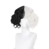 Party Hats Movie Cruella Wig Short Wigs For Halloween Cosplay Women Black White Synthetic Hair Cap221w