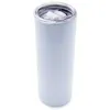 Mugs 20oz Sublimation Blanks Straight Cup Glow In The Dark Skinny Tumbler Water Bottle with Closed Lid and Straw for Heat Press 240410