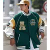 Men Women Vintage Bomber Jacket Boy Harajuku Varsity Baseball Jackets Korean Fashion College Uniform Oversized Y2K Street Coats 240319