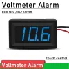 Voltmètre numérique High-Low Alarm DC 8-150V W Buzzer Touch Control LED METROFTOLATION MONITEUR 12V 24V 48V 60V 72V Auto