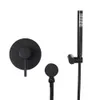 Black Single Way Bath Bath Bath Shower Set Murd Motted Brass Mixer Vaucet Vuet avec pomme de douche à main de 1,5 mètre