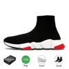 1.0 2.0 Walking Sock Shoes Casual sneaker män Kvinnor Speed ​​Trainer Triple Black Graffiti White Blue Red Clear Sole Volt Lace-Up Beige Boasties Designer Running Sneakers