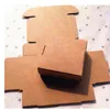 10st/mycket liten Kraft Paper Box Brown Handgjorda tvållåda Vitt hantverk Pappers presentförpackning Svart Förpackning Smyckeslåda Kartong Kartong