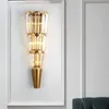 Lampada a parete LED Crystal Light Modern Soggiorno Sfondo Decorazione Decorazione corridoio Aisle Camera da letto Sconce da letto