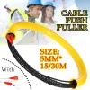 15m/30m 5mm Kablo İtme Çekme Çekme Snake Cable Rodder Balık Tip Teli Fiberglas Elektrikçi Dişleme Kılavuzu Cihaz Yardım Aracı