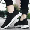 Casual Shoes Men's Comfortable Running Lace Up Round Head Outside Sneakers Thick Sole Non-Slip Lightweight Walking Trainers