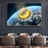 Planets Universe Galaxy Wall Art Stars Landscape Canvas Painting Posters Prints Space Exoplanet Picture for Living Room Cuadros