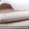 Tappeto in pelliccia irregolare per camera da letto peloso tappeti per bambini camera da letto tappetini pelosi per bambini per bambini fuori dagli ornamenti bianchi tappeti corea