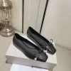 Schoenen Italiaanse damesjurkschoenen elme ballet flat schoenen napa lederen kalfslin sole square teen ontwerper parel kristaldecoratie boog erwt