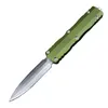 H9501 High End AUTO Tactical Knife D2 Satin Double Action Blade CNC Aviation Aluminum Handle Outdoor Camping Hiking EDC Pocket Knives with Retail Box