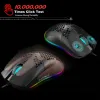 Combos de souris de clavier ergonomique combo 6400dpi arc-en-ciel jeu rétro-éclairé pour le bureau