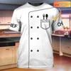 Chef works shirt Summer men t shirt Master Chef Personalized Name 3D printed Unisex Tshirt Gift for chef Casual T-shirt DW57