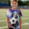 T-shirts Chilren Clothes Girls Girls da 10 a 14 anni Soccer Jersey Boy Wear Tops da calcio per bambini Magliette coreane Nuove nella maglietta estiva 240410